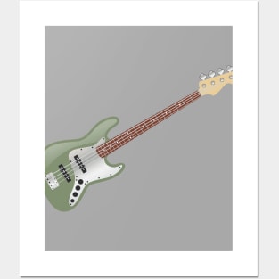 Vintage Avocado Green Electric J-Bass Posters and Art